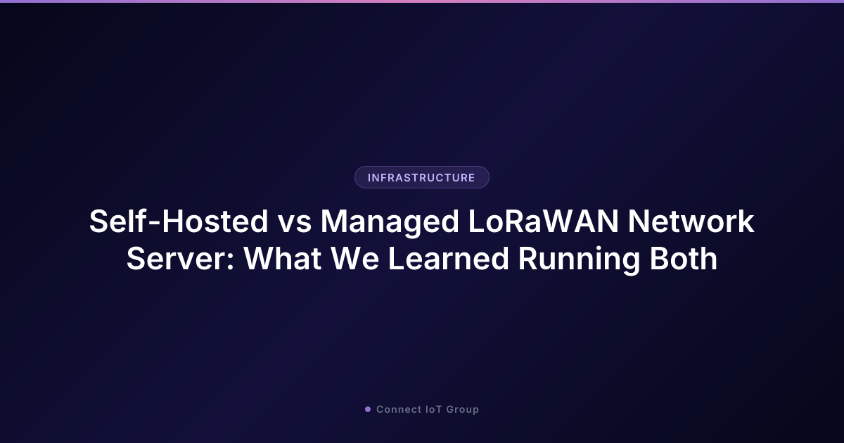LoRaWAN network server architecture showing device connections and data flow