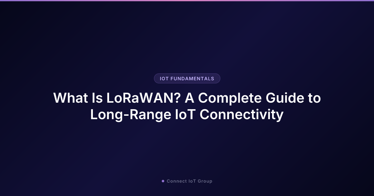Diagram showing LoRaWAN network architecture with sensors, gateways, and cloud